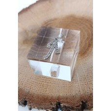 Μενταγιόν Μονόγραμμα ¨Λ" Λευκόχρυσο14Κ (N223)